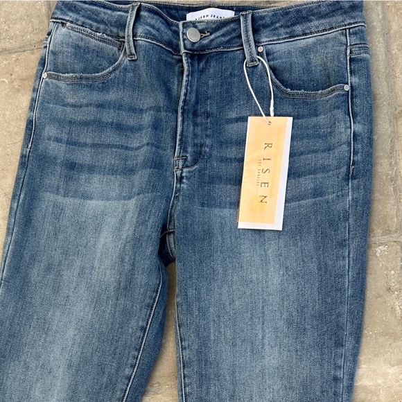 Risen Women's Boyfriend Jeans - Blue - Picture 2 of 8